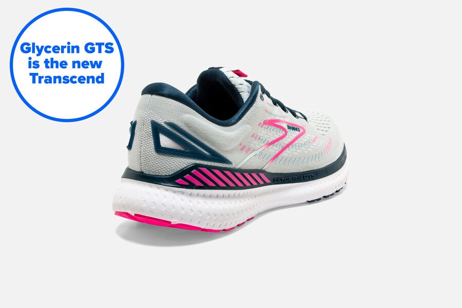 Brooks Glycerin Gts 19 Road Löparskor Dam - Vita/Rosa - 8162-IPJAT